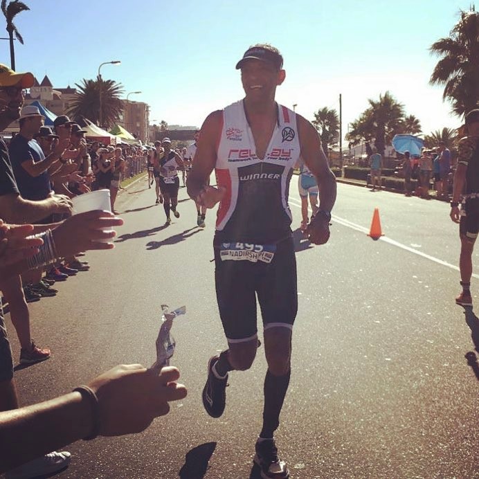 Legend called Nadi Khan. Sub 11. Amazing Athlete , Amazing Gentleman off the pitch . Salute #trigroup #tri #triathlon #triathlete #ironman #ironmansa #ironman2017 #endurance #swim #cycle #run  #ironmanpe #pe #portelizabeth #🚴🏻‍♀️🏿#boardwalkhotelpe @ironmantri @imsouthafrica @standardbanksa @triathletemag @triathlon_photography #southafrica . Pics by Fun Tri Emmarentia Supporters Group @fahmida.kaloo @storck_sa #ironkids @hoosainmayet