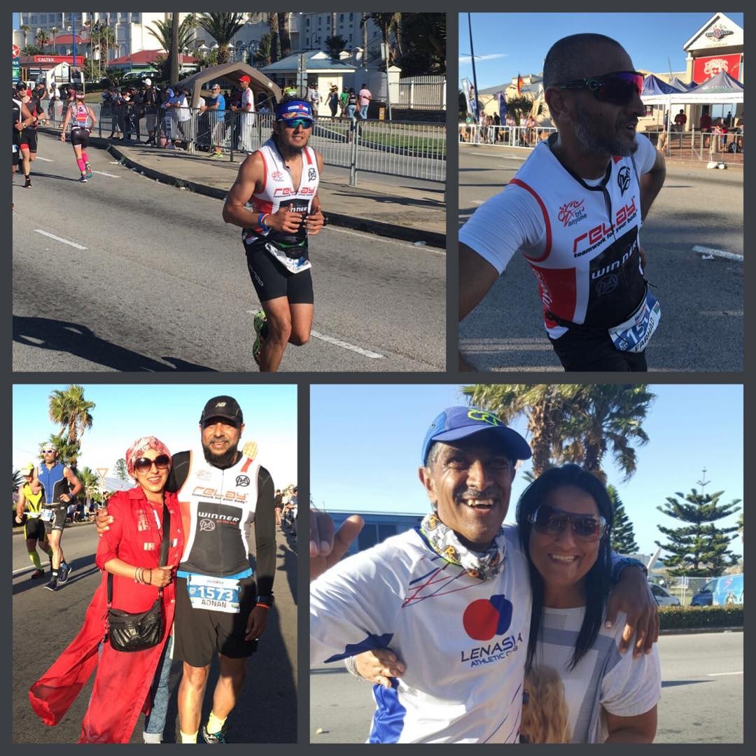 Guys enjoying the last Leg. 42km Run Leg #trigroup #tri #triathlon #triathlete #ironman #ironmansa #ironman2017 #endurance #swim #cycle #run  #ironmanpe #pe #portelizabeth #🚴🏻‍♀️🏿#boardwalkhotelpe @ironmantri @imsouthafrica @standardbanksa @triathletemag @triathlon_photography #southafrica . Pics by Fun Tri Emmarentia Supporters Group @fahmida.kaloo @storck_sa #ironkids @hoosainmayet