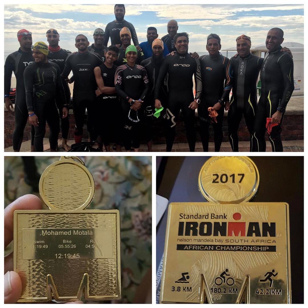 "Winning is about Champion Attitudes and Champion Hearts. About the hard yards when nobody is watching"-Again a special Congratulations to all the Athletes that completed Iron Man South Africa, especially the Fun Tri Group from Emmarentia. Had the privilege of knowing most of you for past 5 years. Many selfless athletes that continue to inspire and educate us in this sport rapidly developing in the community. I had my cousin @hoosainmayet with his extended PE family supporting on the PE roads. He described the atmosphere as electric. The participants gave their all in the event, very proud moments. He added the local community women were inspired by @mariamparuk and there was a buzz every time she passed. When they heard a Muslim female was taking part they scrambled quickly to make a banner for her. Athletes were breaking for salaat which was humbling too. Well done. Also in January I competed in a Fun sprint  Tri held at Emmarentia dam. This experience justifies the term RESPECT. You realize what goes in to swim 3.8km in the Ocean, bike for 180km and then run for 42km. It's an amazing feat. Ameer Motala. Look what you and the guys have done to the sport in the community. Helmets off guys and girls. The Day of Iron Man has and always will always be special. Anyone that participated or were there please share your comment @imsouthafrica @ironmantri #triathlon #tri #ironman #ironmansa #ironman2017