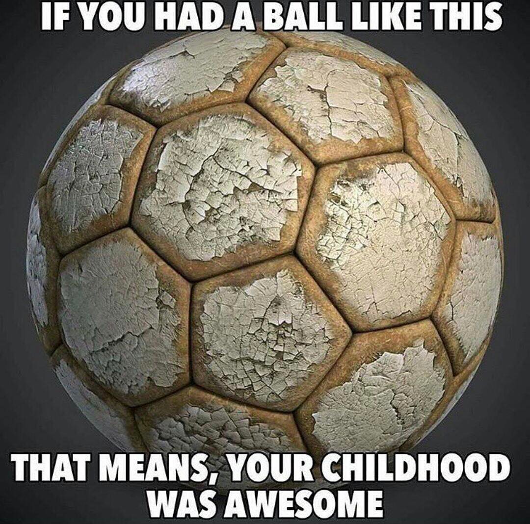 "Football is not about Life and Death, It's More than That". Makes our pic of the Day. Two Bricks and a ball. That was all that was needed at the Wedding Houses and after school and Mads ️#soccer #childhood #backintheday #memories #goodtimes #