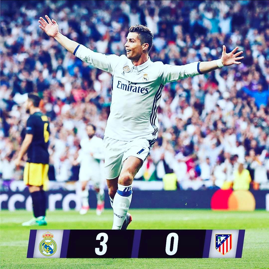 Penaltinho......Hala CR7 hala Patraw @ozyismail. Madrid 3 up against Atletico and Ronaldo steps up #uefachampionsleague #santiagobernabeu #realmadrid #atleticomadrid #madridderby #realmadridvsatleticomadrid #ronaldo #cr7 #halapatraw
