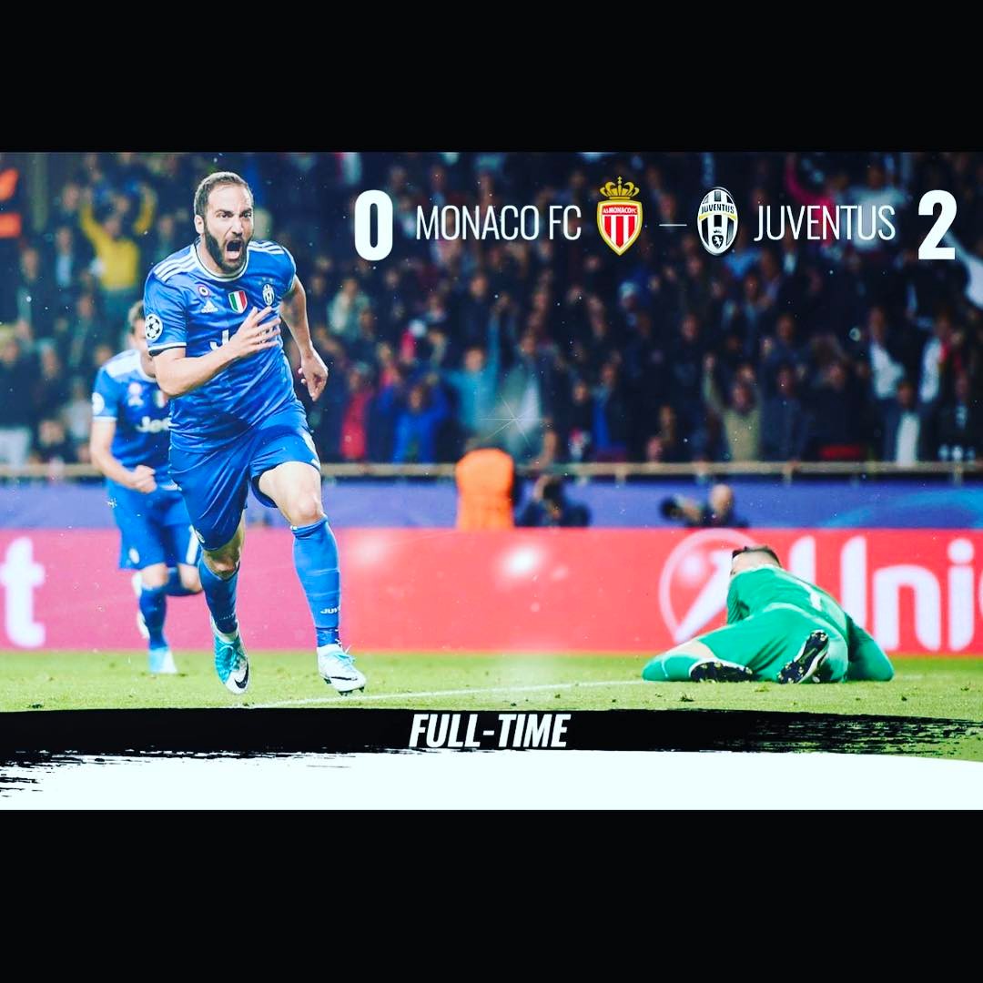 Job done in Monaco.Forza Juve. The Blood is black and White #forzajuve #juventus #uefachampionsleague #monacovsjuventus #buffon #bianconero
