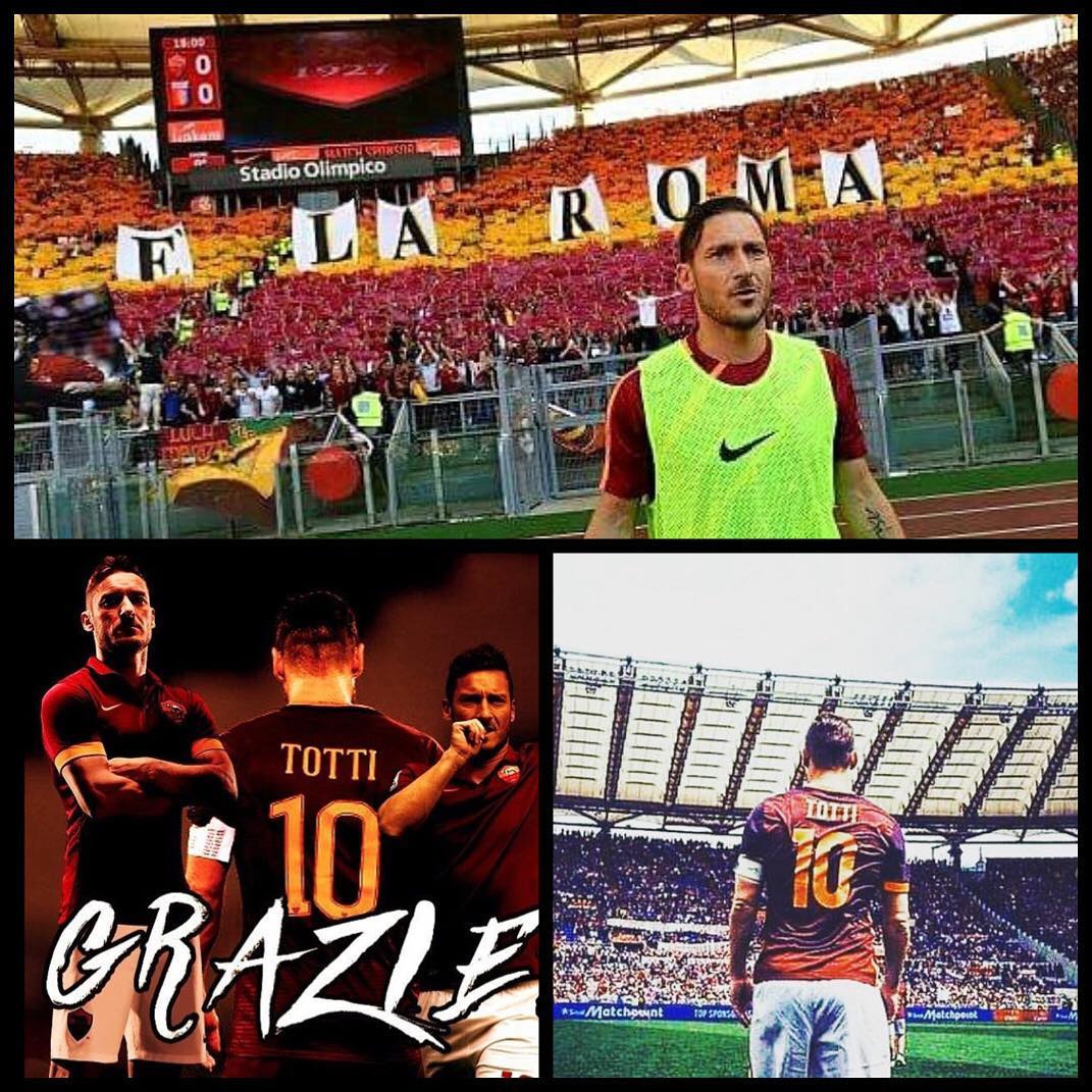 Grazie Totti. Goodbye to a Legend of Rome and World Football. One of the Greats departs #totti #roma #francescototti #azzurri #italia #italy #legend #champion