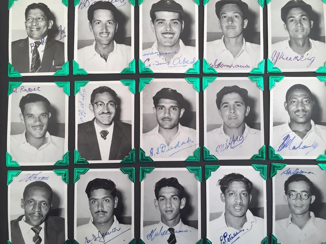 AUTOGRAPHS OF SA NON WHITE TEAM TOURING PARTY TO KENYA 1958-Captained by Legendary Basil De Oliveira #0018LegendsProject. Thanks @yseth for the pic from the Legendary Koeka  Bulbulia #cricket #sacricket #history #sacrickethistory #nonwhite #apartheidsports #basildiveira #loboabed #koekabulbulia #kenyatour1958 #indianhistory #backintheday