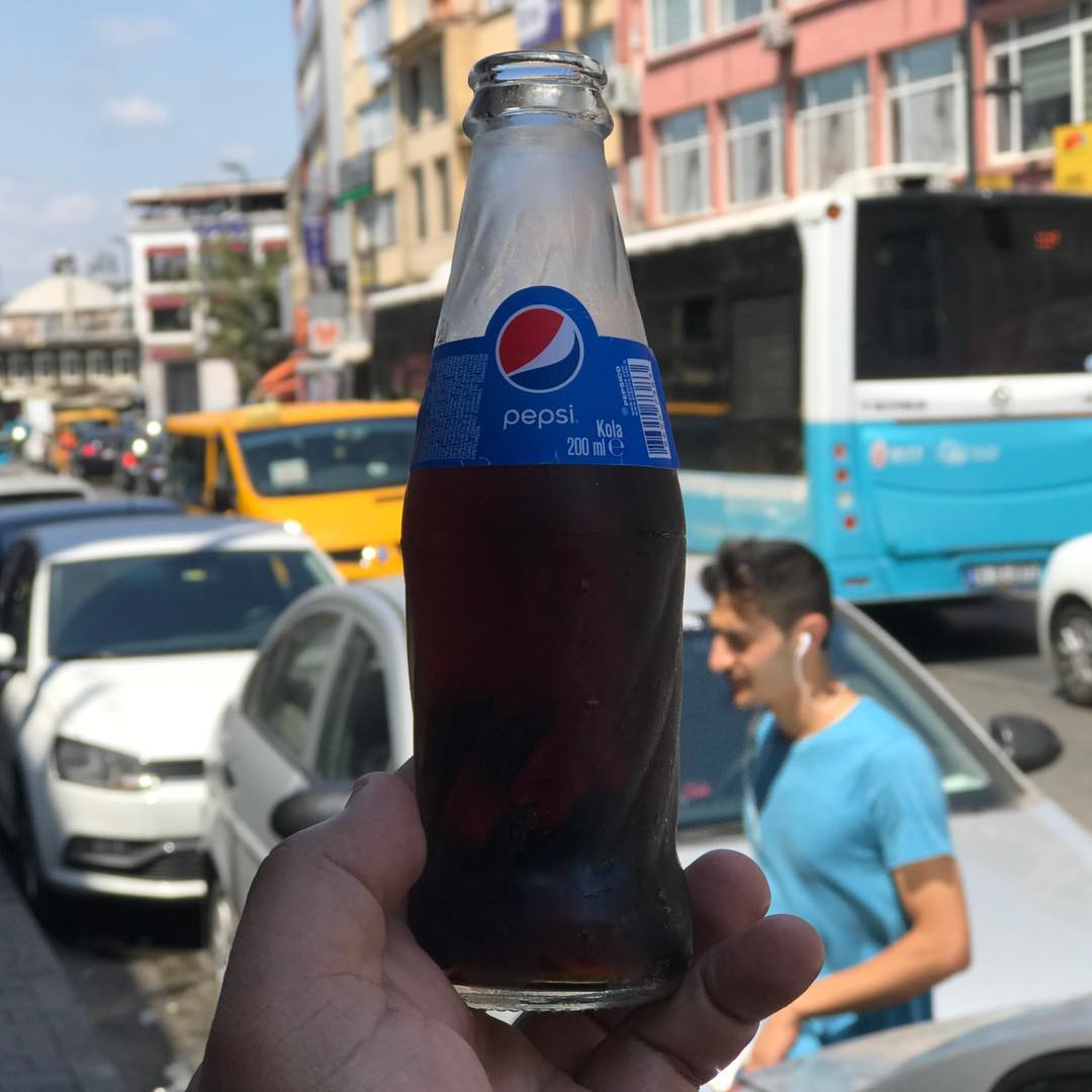 I can't say no to a Pepsi Bottle. This one going down in Istanbul,Turkey