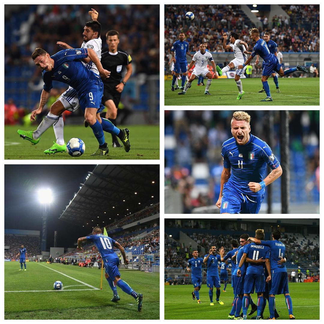 Italy 1 Israel 0. We cruise in second after Imobiles winner but Spain won't drop so it's definately the playoffs. Im worried . But Forza Azzurri #russia2018 #worldcupqualifier #italy #italia #azzuri #italyvsisrael #worldcup
