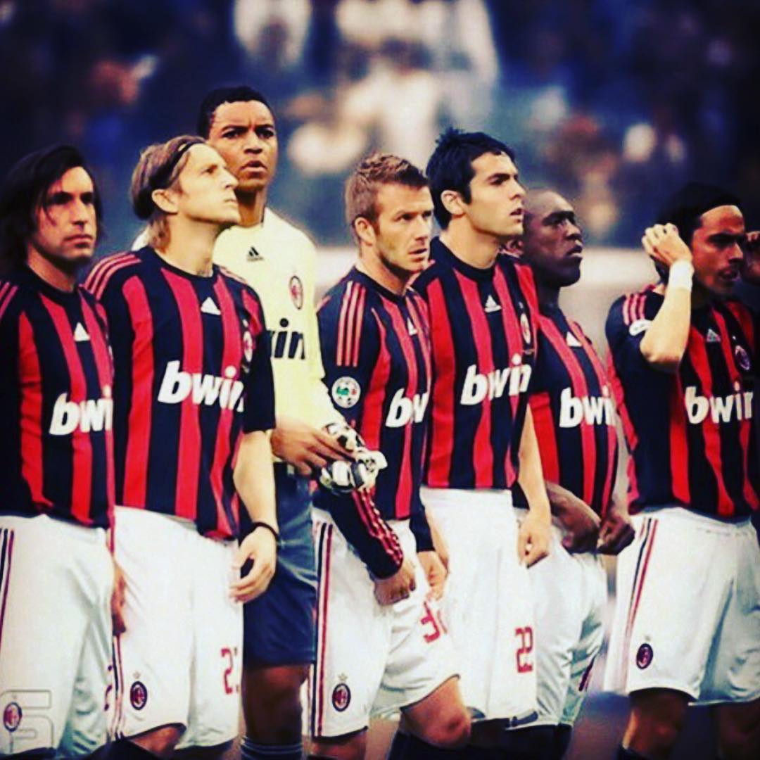 Once Upon a Time in Milan #acmilan #milan #legends #beckham #pirlo #kaka #seedorf #inzaghi