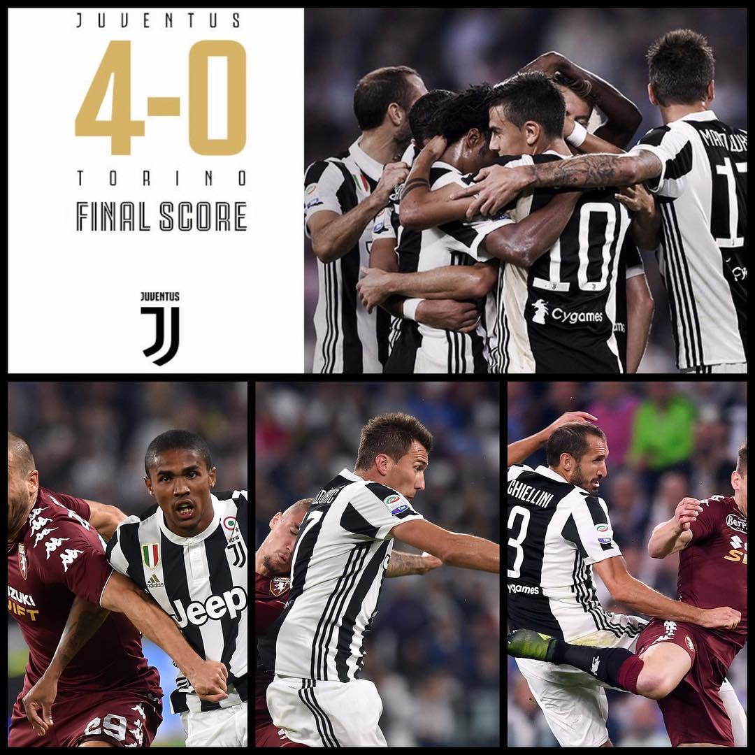 Great 4-0 win in the Turin Derby. Forza Juve. Great Win