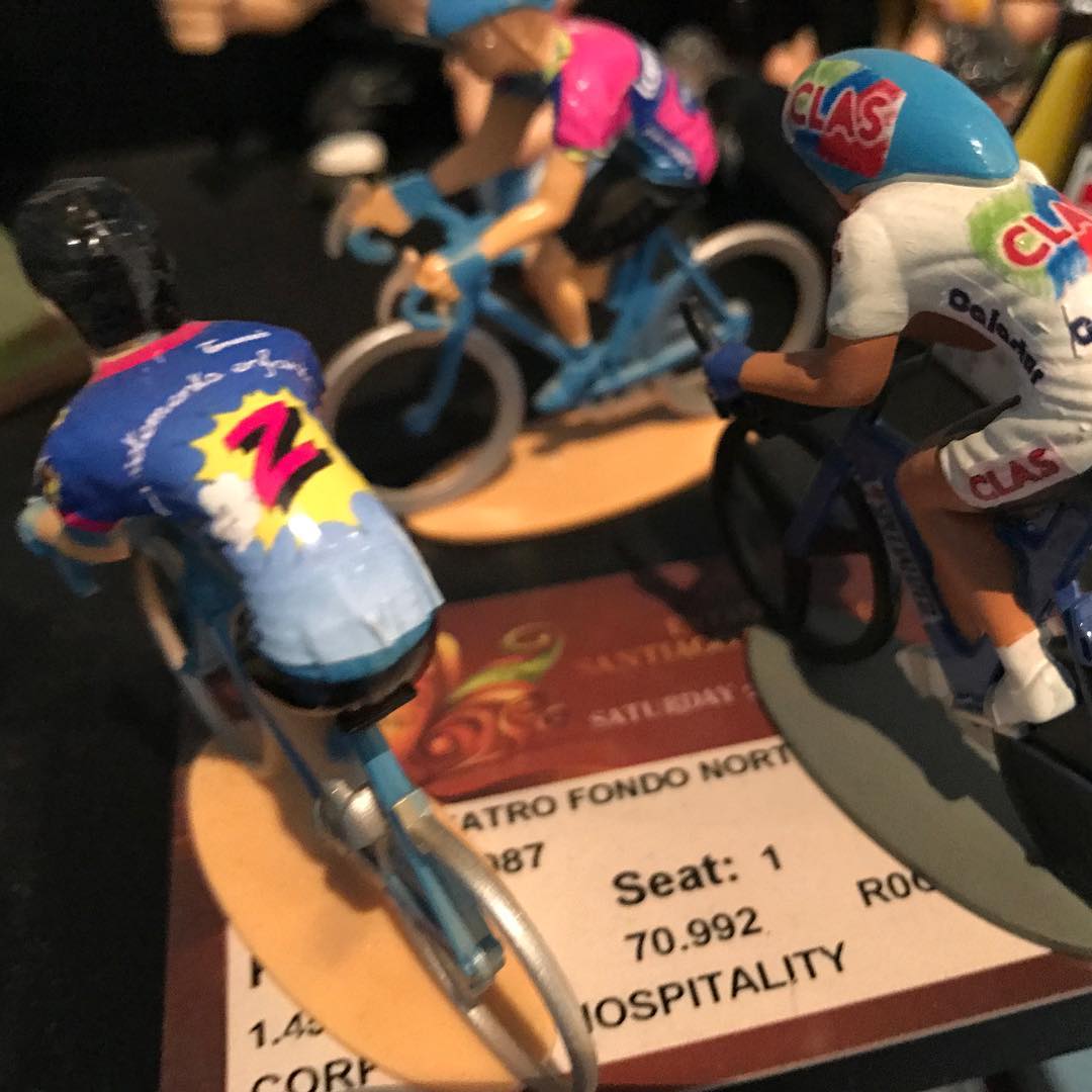 Cyclists in my office . Team Z led by Greg Lemond. My favourite team #cycling #figurines #teamz #greglemond #cycle #memorabillia @greg.lemond