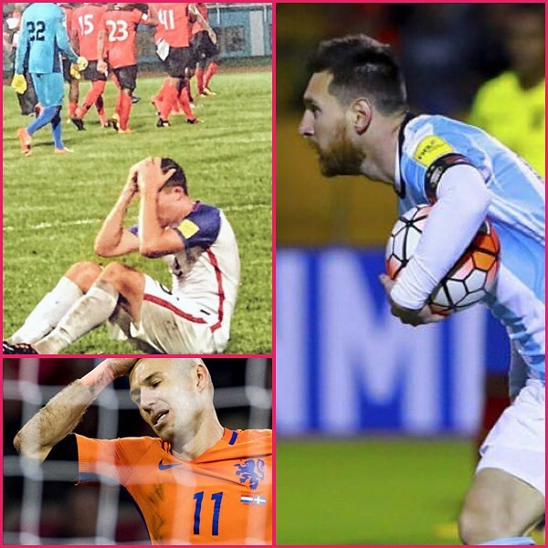 Messi's hatrick save Argentina. The Dutch, USA and Chile fail to qualify. Messi steps up. Glad Argentina have made it. Now we have a World Cup with CR7 and Messi. ️. I watched the goals and highlights. Kwality with a Kay 😀