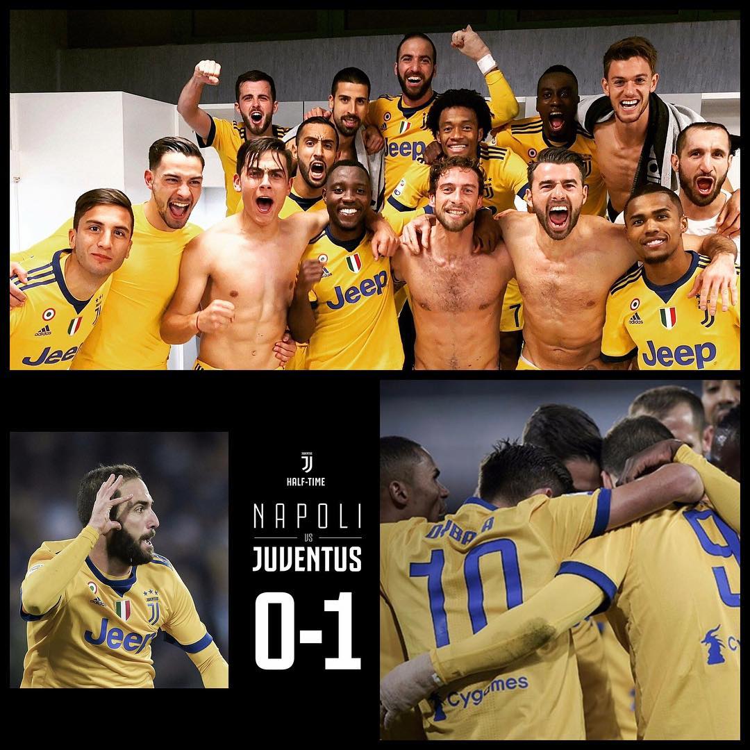 Napoli 0 Juventus 1. Forza Juve. An important victory #juventus #forzajuve #juve #napoli #napolivsjuventus #higuain #gonzalohiguain #seriea #serieatim