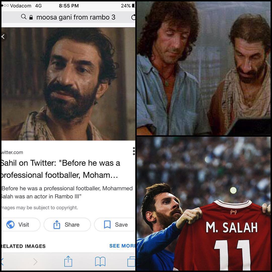 Just how important has Mohamed Salah been for Liverpool? Wat say Lads from the Kop. Did you know he was Moosa Gani the Afghan Rebel in Rambo 3 before Football! #lfc #liverpool #liverpoolfc #ynwa #mosalah #mohamedsalah #egypt #egyptian #rambo3 #rambo #moosagani