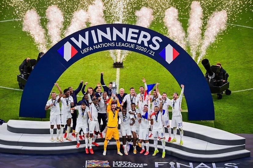 The French are Nations League Champions. Was the Mbappe goal offside. Top second half. Silverware is Silverware #france #francenationsleague #francechampions #french #frenchfans #spanishfans #spain #francevsspain #cupfinal #champions