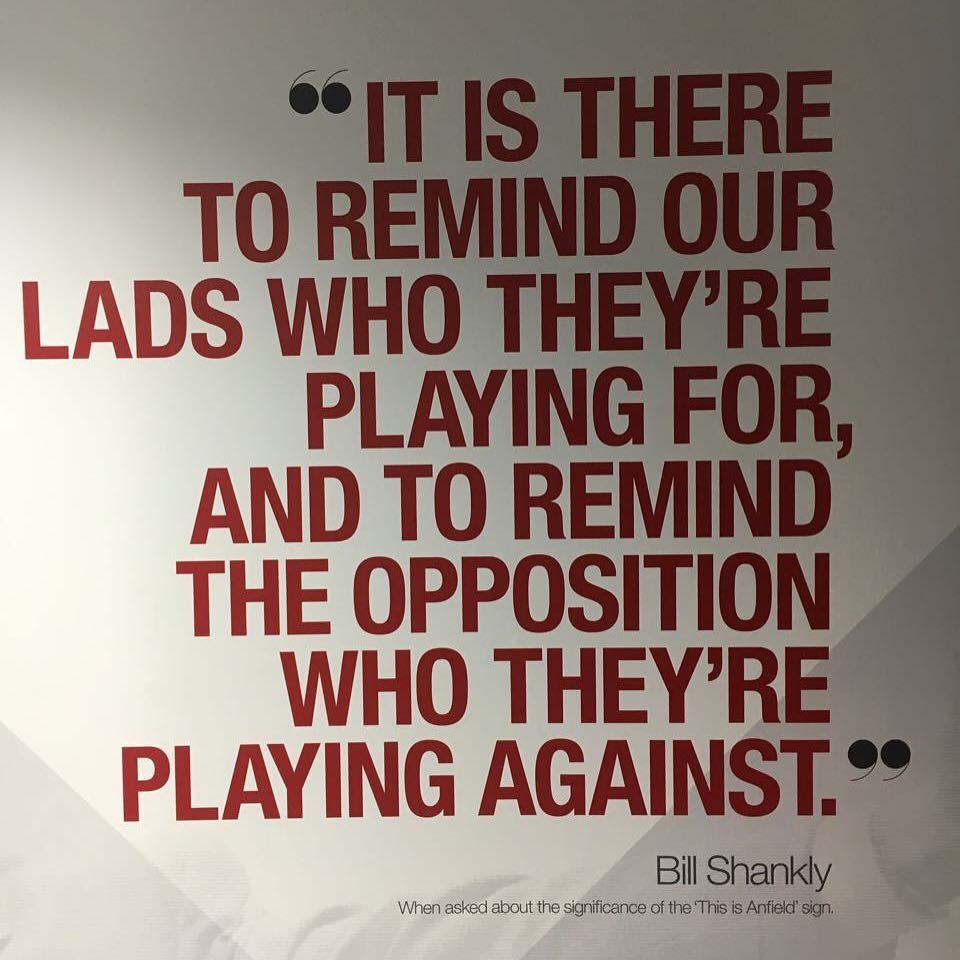 Our Instagram pic by our very own @eyahmed. Anfield pics will follow in week