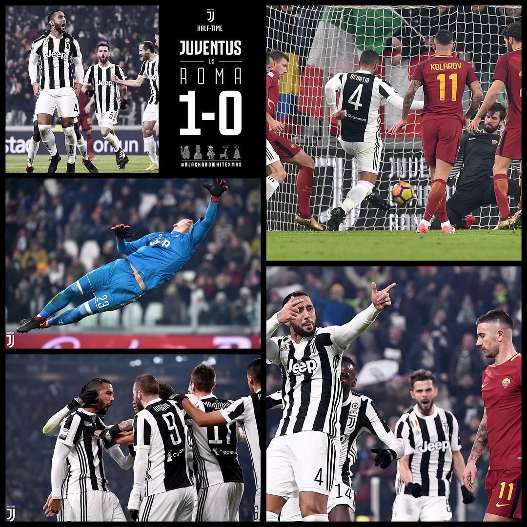 Juventus 1 Roma 0. Good win in the Rome Derby after a Benatia goal. Napoli and Lazio both won. #juventusvsRoma