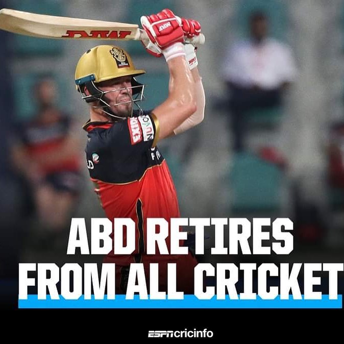 AB Devilliers retires from the game. A joy to watch. Class cricketer and he could Moer. Late Abdus Samad from @kentuckymilkbar used to say “Zeh are 3 great cricketers in the Vorld. 1. AB de Villiers, 2. Hasiem Amla and 3 ofcos Veeeehrat Kohleee#legendthatshooktheblog #abdevilliers #sacricket