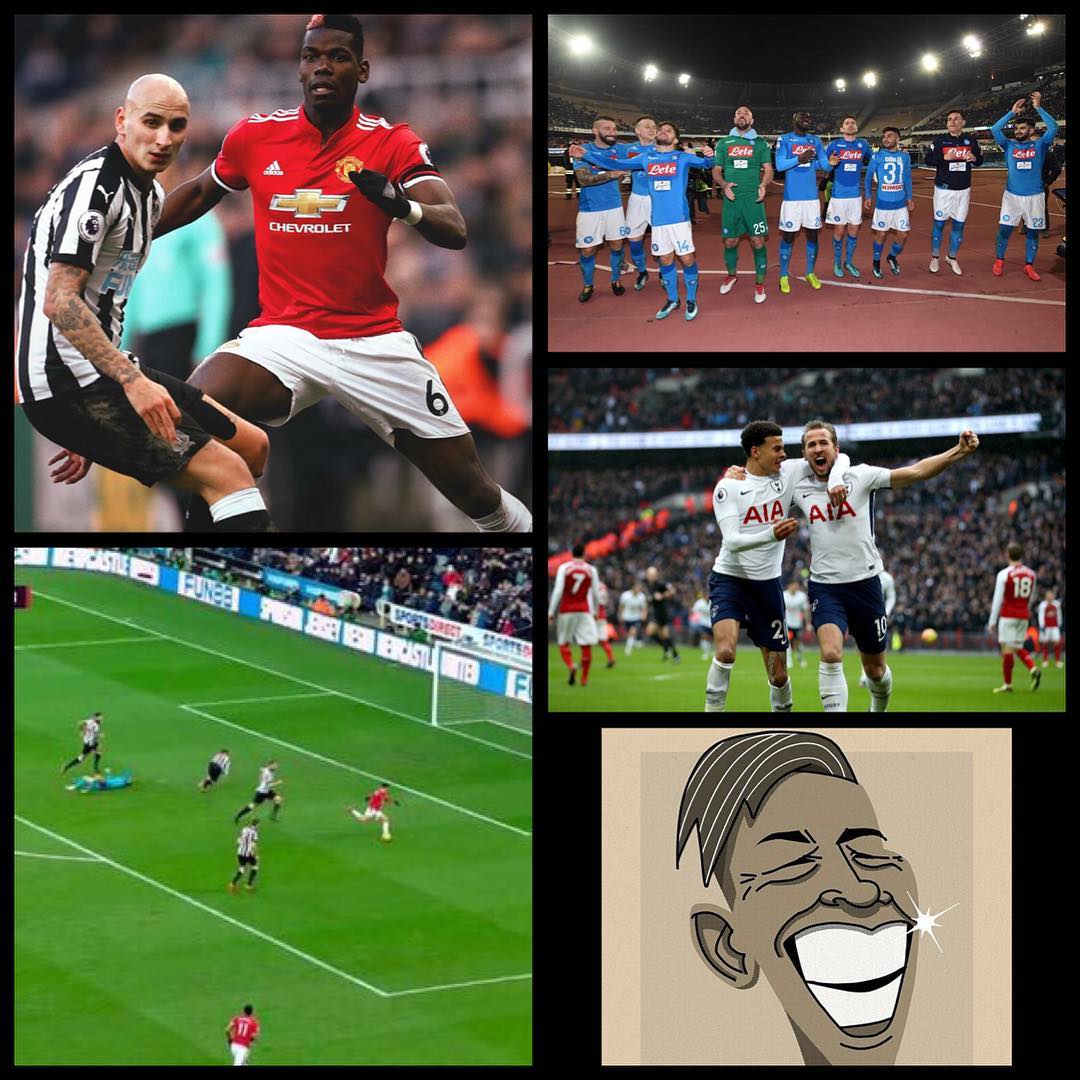 What a weekend of Footie. Harry Kayne sinks Arsenal, Liverpool beat Soton and even more sweeter as the MANCS lost to Newcastle. Sanchez missed, Pogba was poor and the ABUS were making Masgheri. My Toppie the MANC was furious. Poor man still recovering from Spurs result. In Serie A Napoli Thumped Lazio to lead Juve by a point. How was The Weekend of Footie ?#epl #footienews #spursvsarsenal #darooluloom_newcastle #newcastlevsmanutd #liverpoolvssouthhampton #snachezmiss #pogbapoor #harrykane #napolivslazio #seriea #napoli #abusvsalis