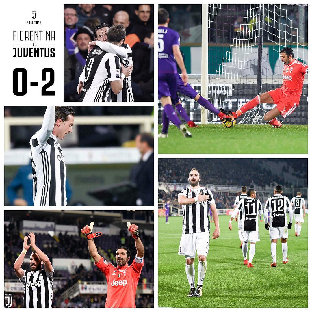 Great win yesterday in Florence with goals from Bernadeschci and Higuain. Now it's Spurs in the Champions League in midweek. Forza Juve for Patso