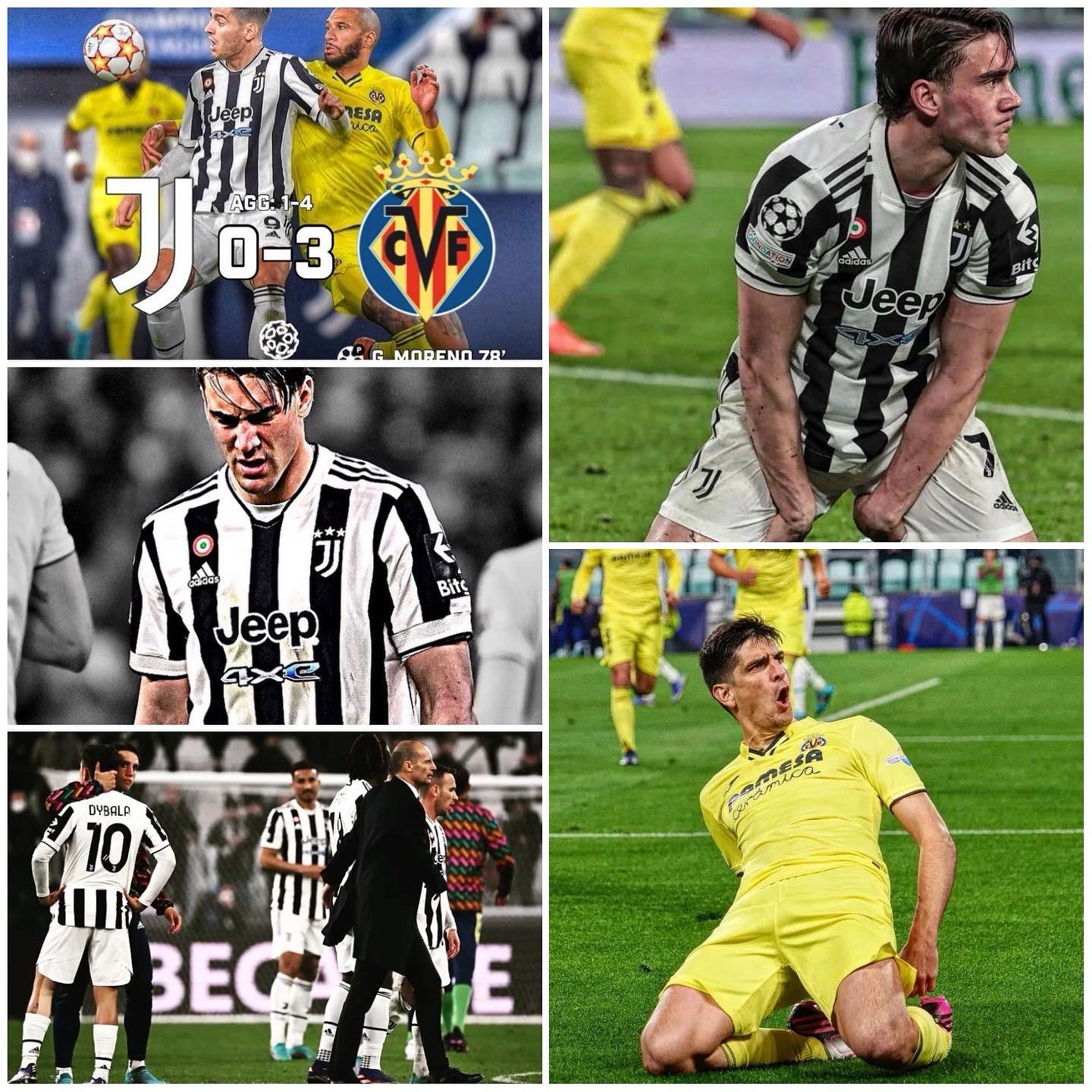 A bad night in Turin. It happened again. Stupid penalty and then collapse in round of 16. Juventus 0 Villareal 3. Im taking this one hard
