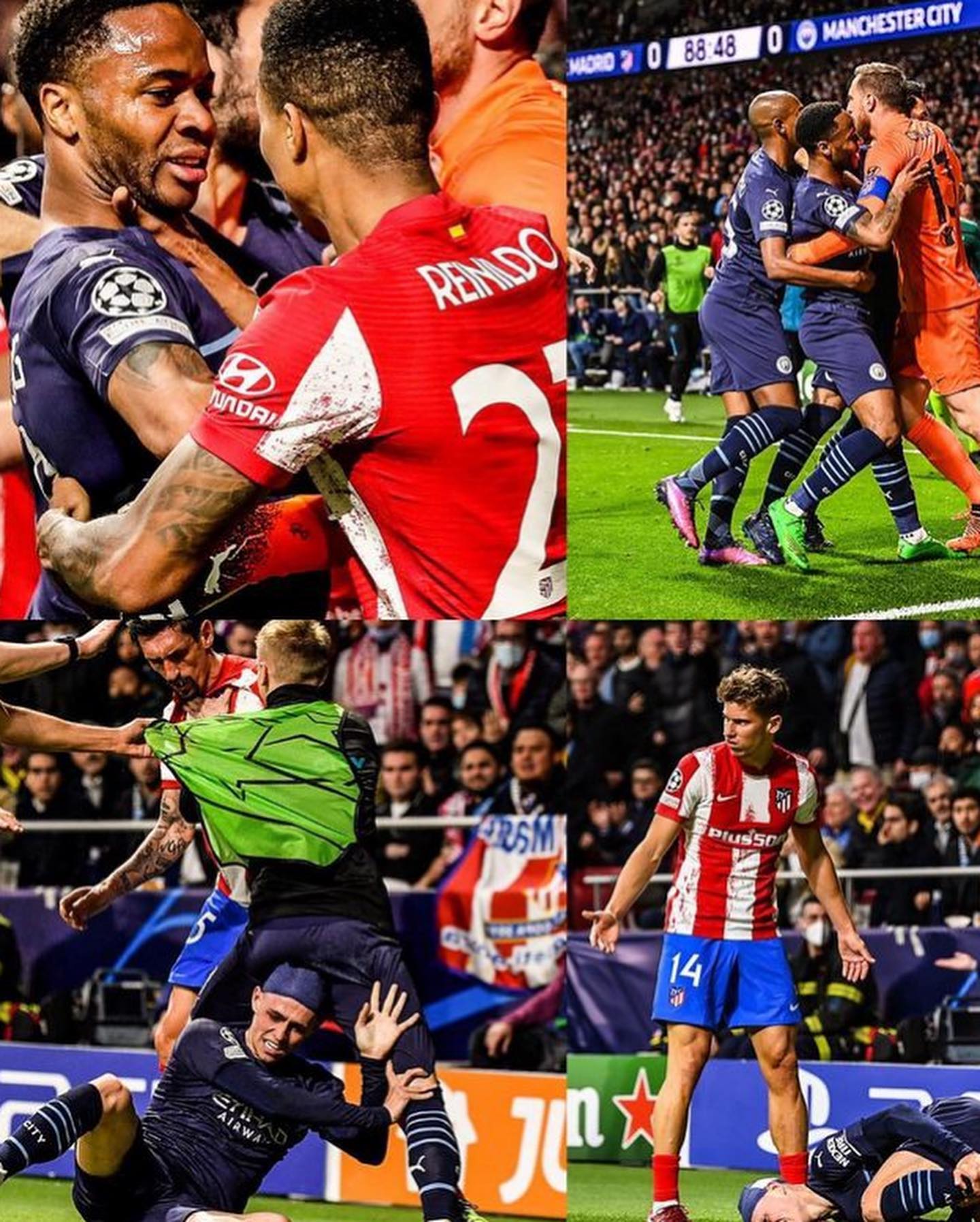 Atletico Madrid 0 Man City 0.The Wanda Metropolitano is always a difficult place to go and it was hectic. Tunnel brawls and typical Atletico tactic . Pep and his men prevailed . Liverpool 3 Benefica 3Liverpool through to the semis. MANCS are sayin we got it easy. It’s not our fault Villareal beat Bayern.