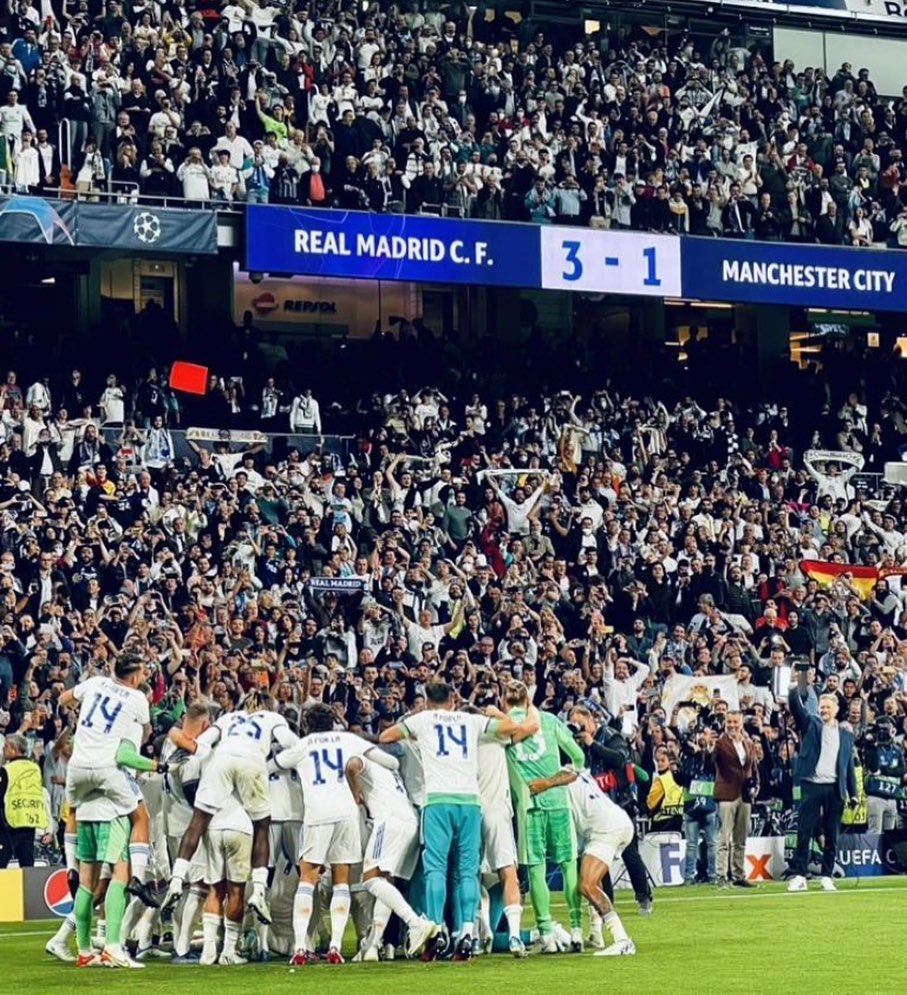 All we can say is Halaaa Madreed. Pep bottles it again. But we’ll done Madrid. Top final awaits in Paris