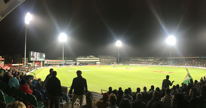 Amla just run out and the pic by @eyahmed makes our pic of the Day at St George's Park. Looks like that's the series Slide 2. Atmosphere after the Amla Run Out#pe #stgeorgespark #cricket #savsindia #southafricavsindia #indianfans #proteas #proteasfans #odiseries #cricketlife