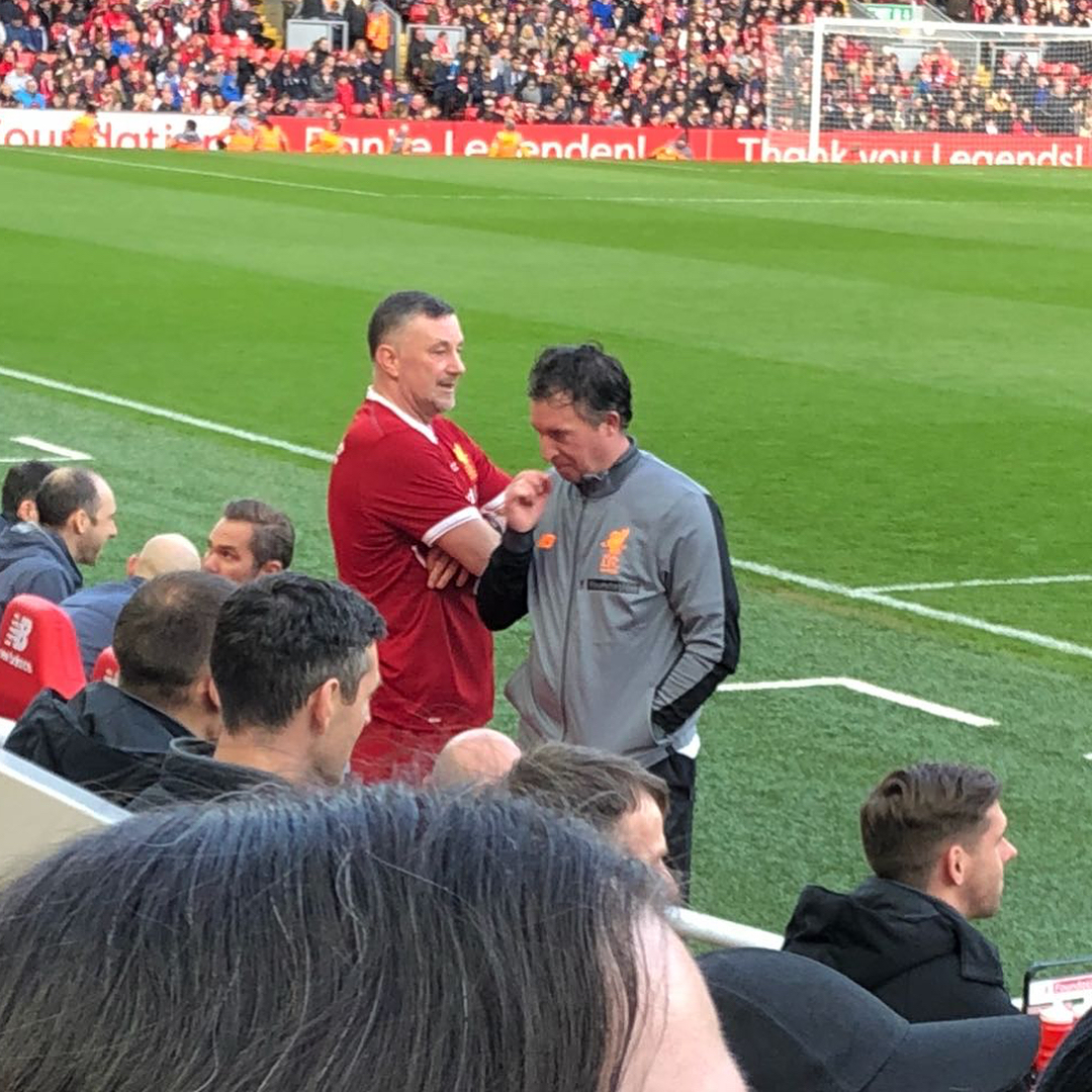 Can you recognize the Liverpool Legends. Scroll On#liverpool #liverpoolvsbayernmunich #liverpoolvsbayernmunichlegends #liverpoollegends #bayernmunichlegends #legends #anfield #ynwa #lfc #liverpoolfc #liverpoolfans #alonsofreekick #lotharmatthäus
