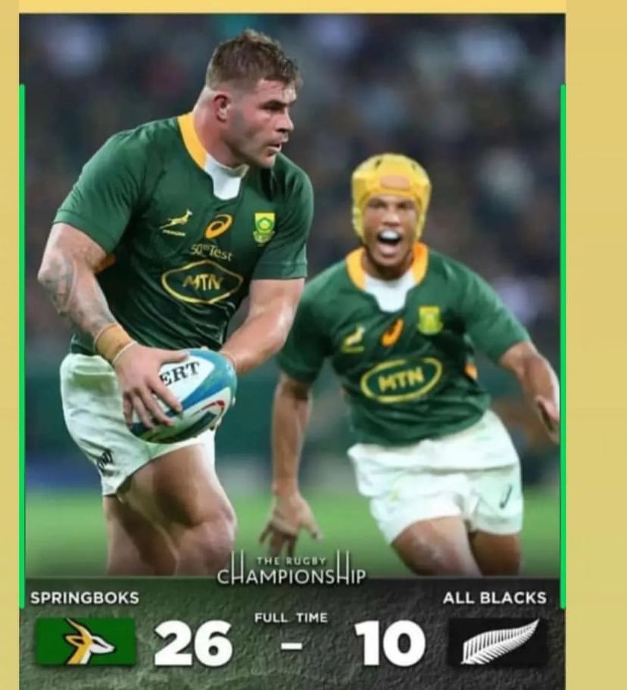 A win against the All Blacks Always good. How was the rugby ?#springboks #rugby #sarugby #allblacks #nelspruit