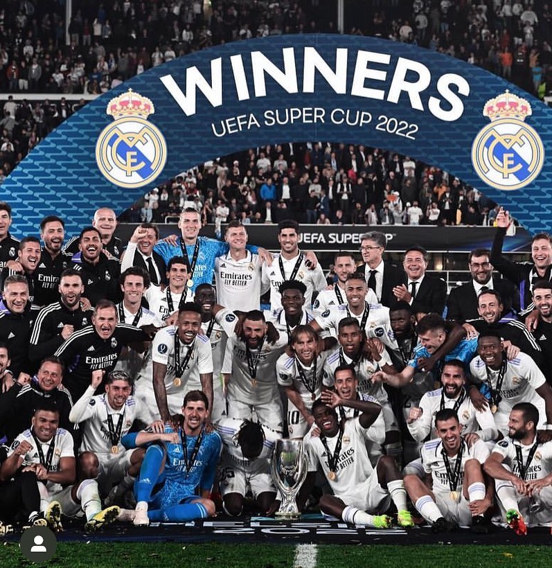 Real Madrid keep on winning as they capture the UEFA Super Cup. They beat Eintracht Frankfurt 2-0. Ancelotti has won this trophy 4 times now. Halaaa Madrid #realmadrid #uefasupercup #realmadridvsfrankfurt #champions