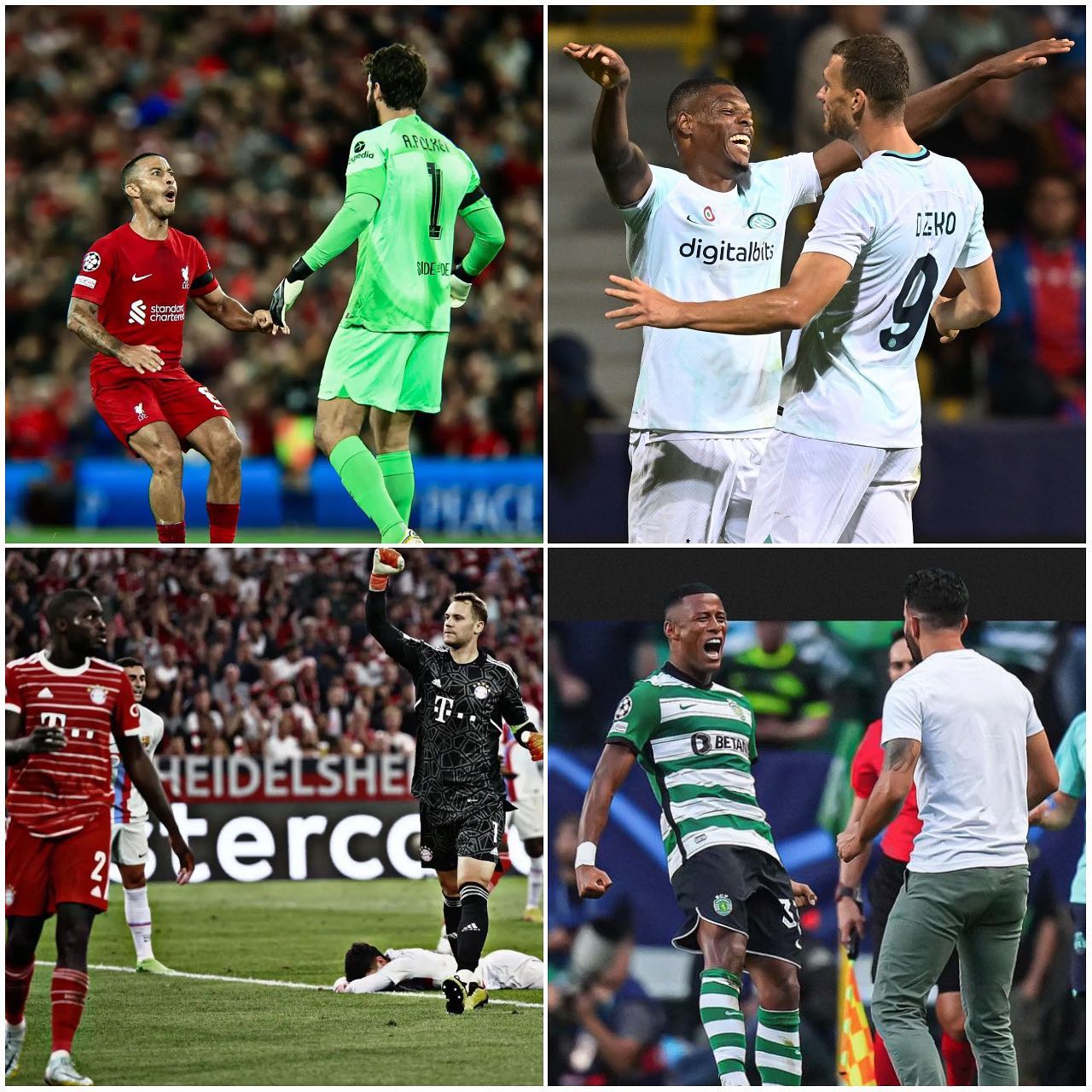 Matchday 2 in the Champions League last nite and a huge win for Liverpool in the scheme of things. Tiago was musseeeve. And finally a Win. Contes bad luck in Europe continues and Spurs lose 2-0 to Sporting. Bayern beat Barcelona in the game of the day and good win for Inter in the Group of death