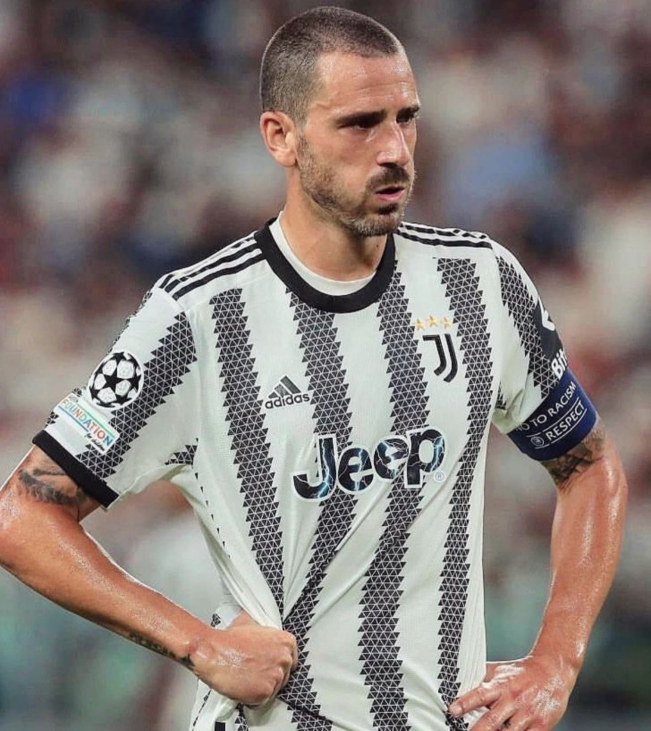 The look of Bonucci says it all. Fans were jeering. Two losses in first two games. Very hard to make it out of the group. Juve lose to Benfica 2-1.  In other results good wins for Citeh inspired again by Haaland. AC Milan,Real Madrid and PSG all win. Chelsea’s woes continue with a draw. But ya as for Juve and the Champions league dream. It seems to be crushed again