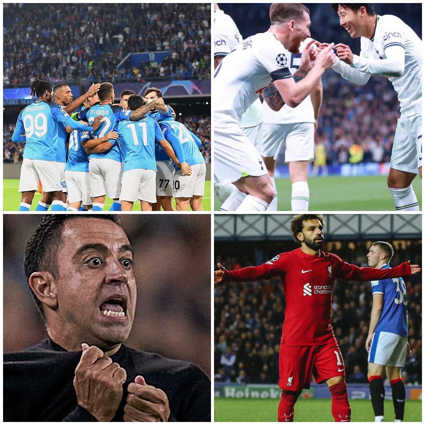 The Champions League is exciting this year. Barcelona and Inter Draw 3-3. Barsa are in danger of missing out. Spurs win and Napoli playing the best football in Europe