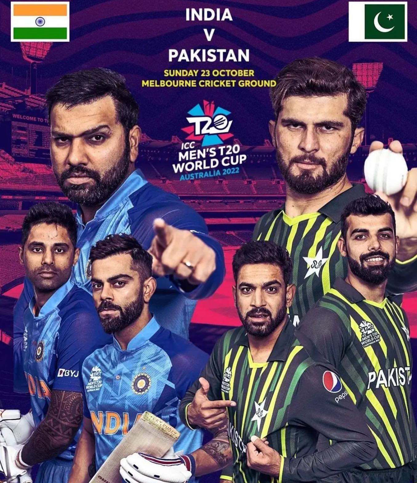 Mussseeeve game this. Big. India vs Pakistan in T20 World Cup. I met @ymr1407 early this am in Green. Hazrat was chanting Zinda Baaad. They clash early in the tournament. Once of crickets great rivalries