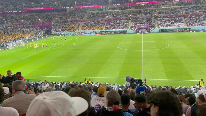 Argentina 2 Austrailia 1. The Messi goal and the singing Argie fans. Our man on the scene was Doc Bhamjee