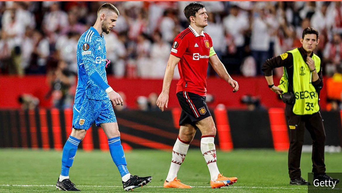 Sevilla 3 Man UTD 0. De Gea and McGuire shocking. MANCS are out of Europe after their worst performance of the year. In other ties Roma we’re rampant against Feyenoord in extra time and Leverkusen and Juve advance #europaleague