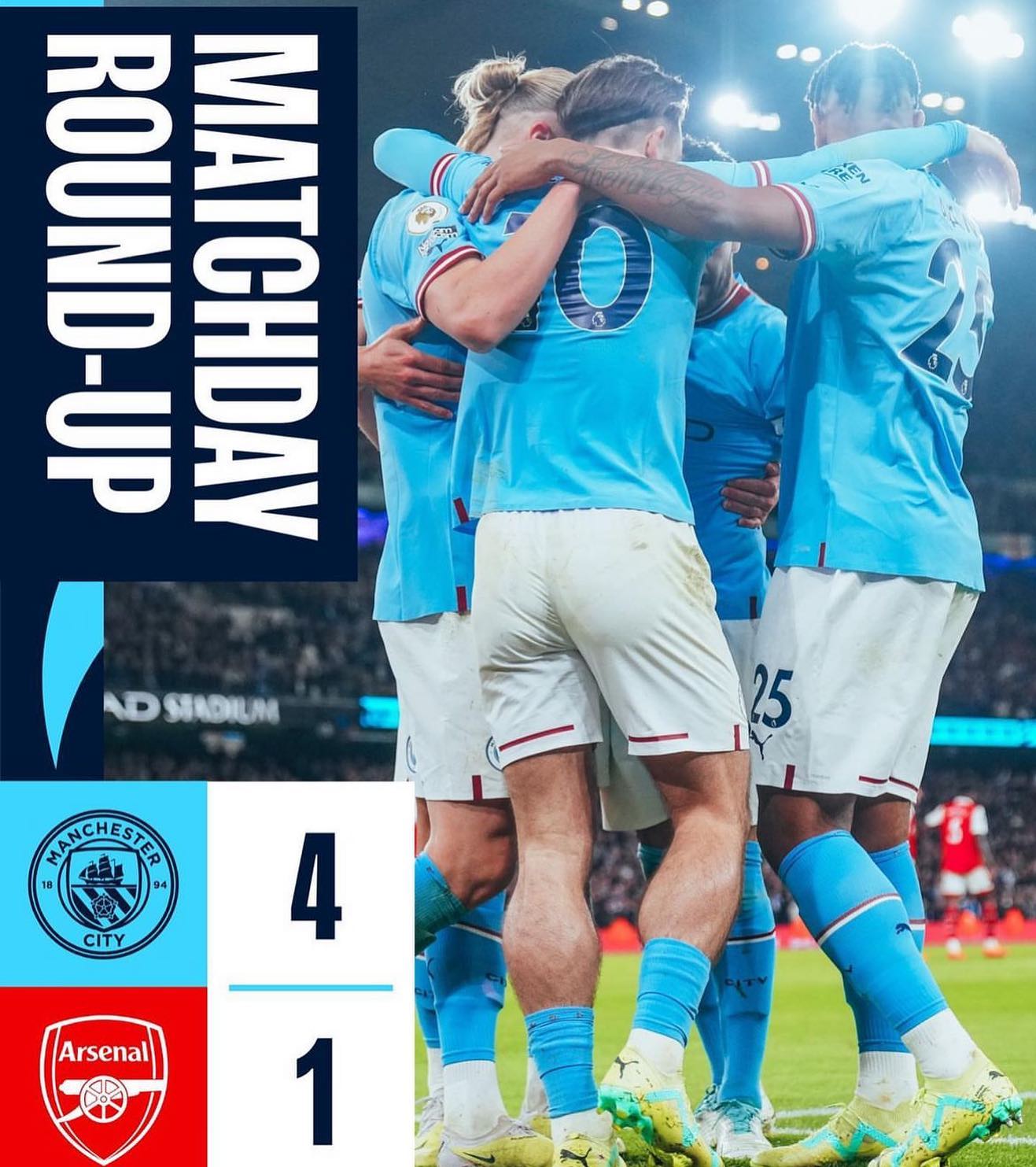 Citeh 4 Arsenal 1. Pep going to be hard to catch now. Back to Madresah for the Gunners. Maybe next year in the Ulooms. Pep on a rampage. #mancityvsarsenal #mancity #arsenal #mancityfans #epl