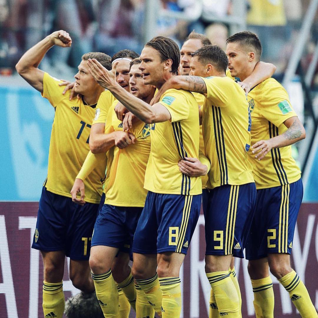 And the consistent Swedes advance to the quarter final with a 1 nil win over Switzerland#swedenvsswitzerland #russia2018