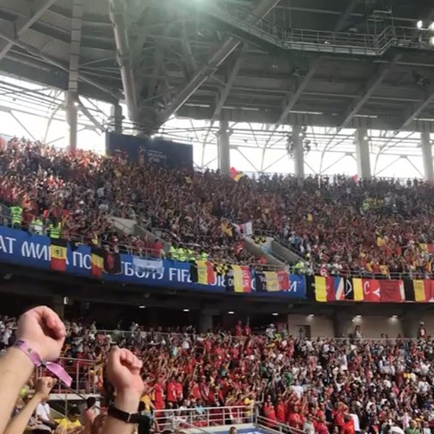 Belgium 🇧🇪 5 Tunisia 🇹🇳 1. Belgium looking Good. Footage by the 0018 LOTG. Lads on the Ground. Spartak Stadium was rocking with the Belgians#belgiumvstunisia #russia2018