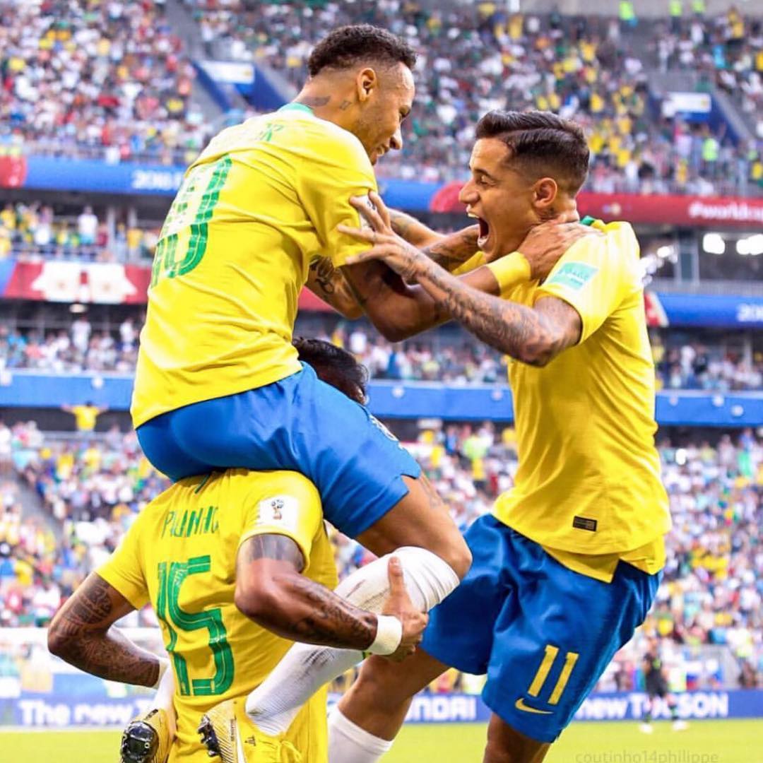 Brazil advance to the quarter finals with a 2 nil win over Mexico. Guess no Surprises