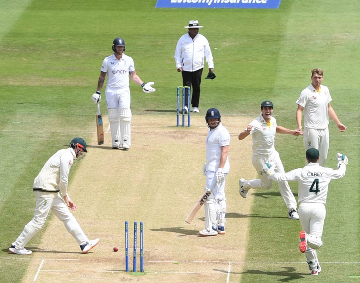 Australia win the second Ashes Test. What a series it’s turning out to be. This one was full of controversy. The Stark catch and the Bairstow  run out. What’s your take on that #austrailiavsengland #testcricket #ashes #ashestest #lords #aussies #barmyarmy