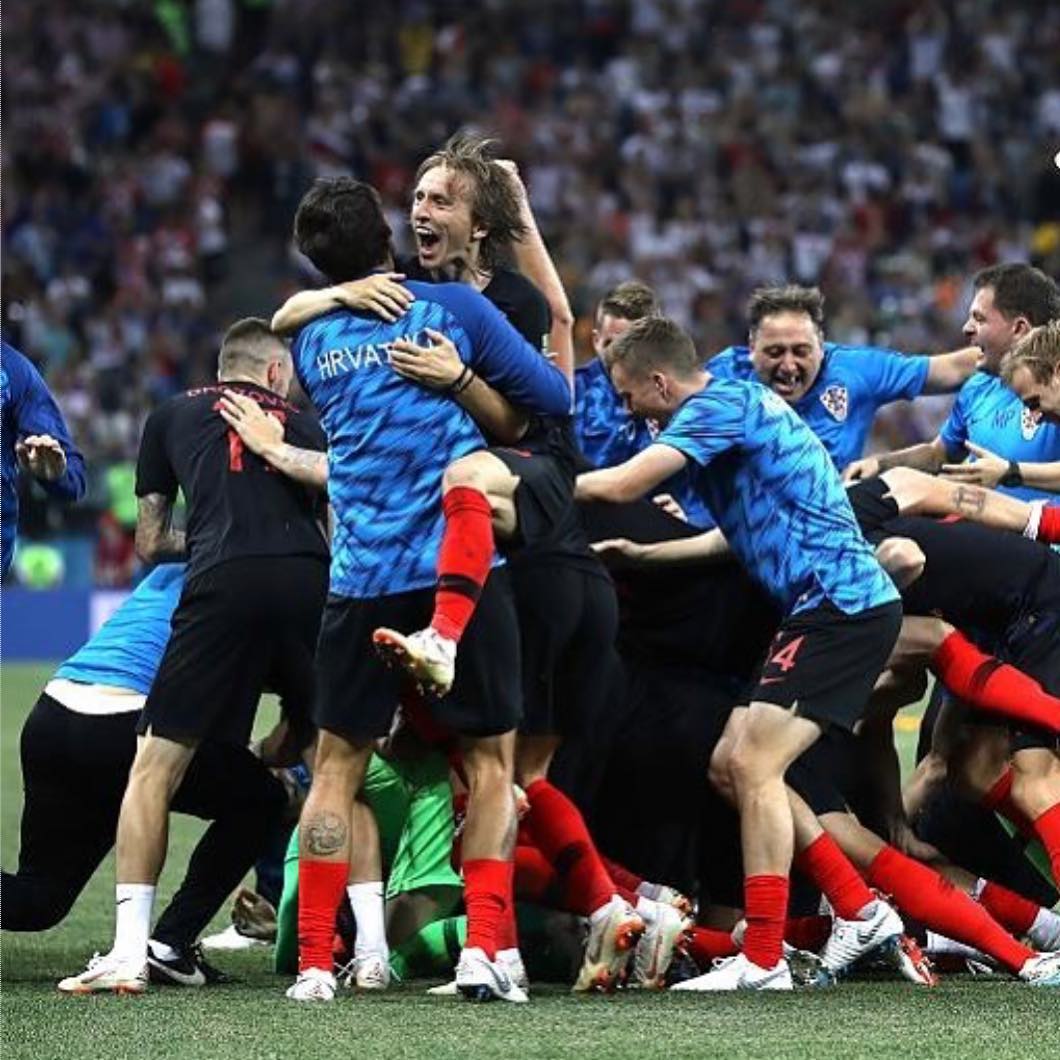 And it's Croatia that will take on Russia in the quarter final. Who Will England play in the Semis