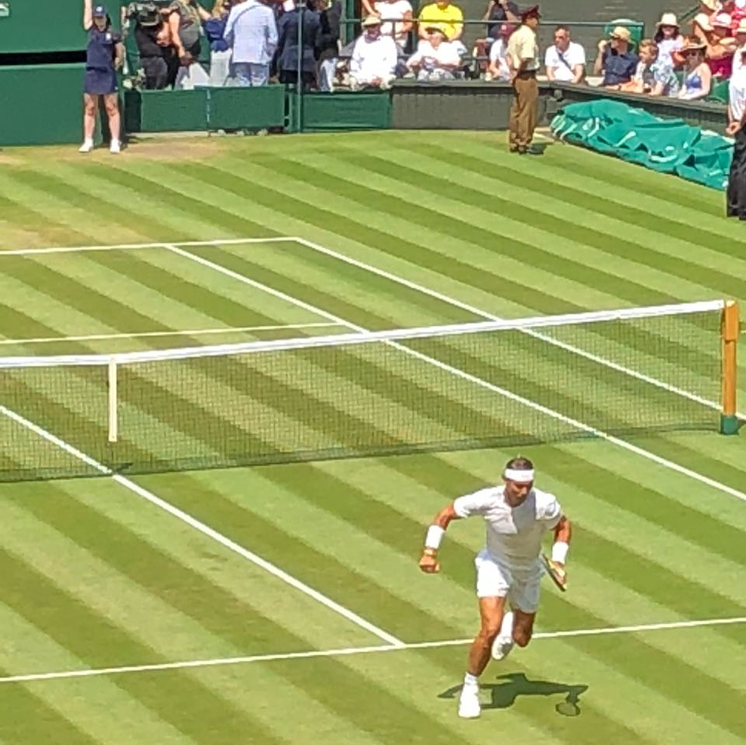 Watching Rafa Nadal in action at Wimbledon yesterday#0018LOTG #nadal #wimbledon
