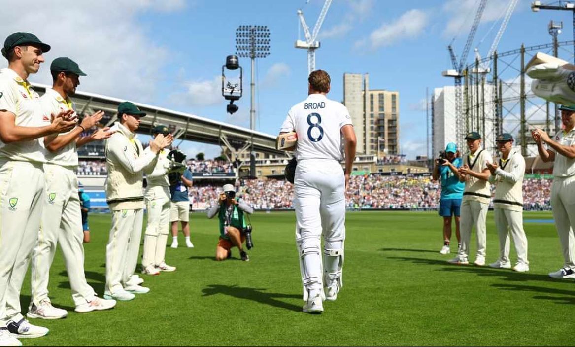 What an end to the Ashes and a fitting end for Stuart Broad. England win the 5th  and final test. Broad gets the last two wickets
