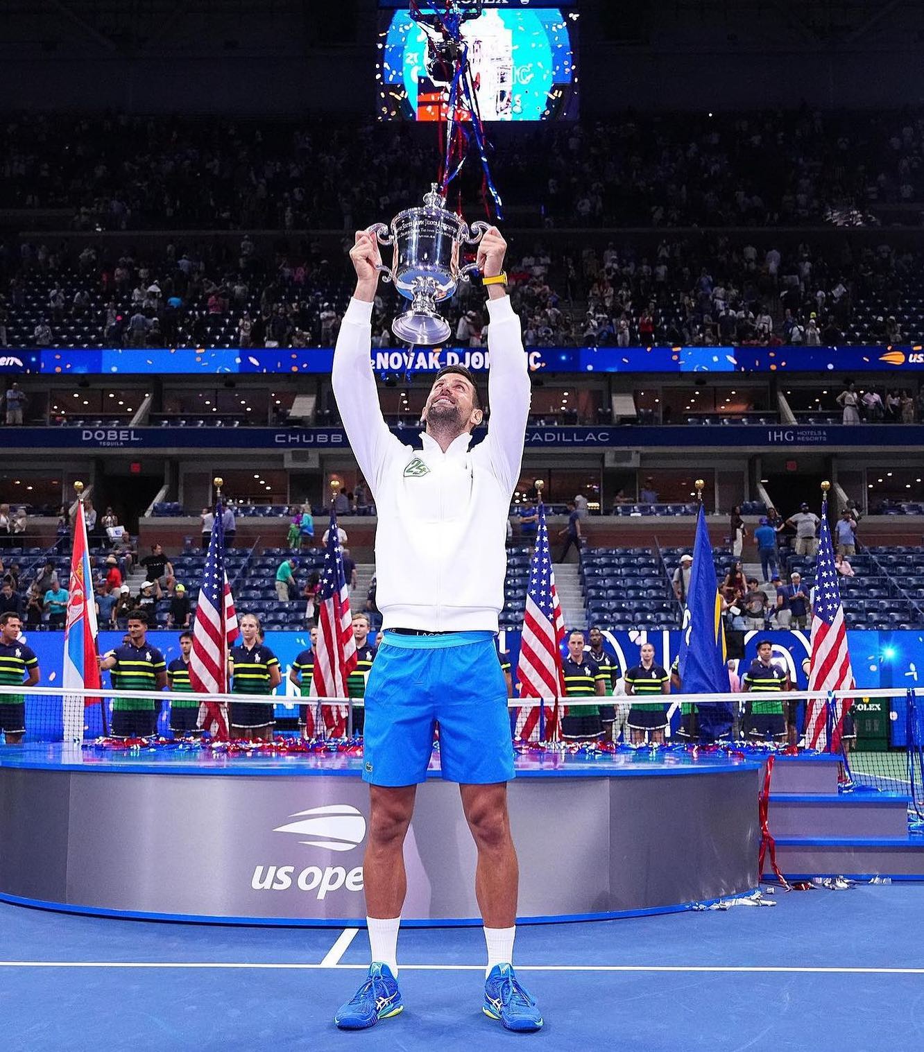 Djokovic wins 24 Slams after crushing Medvedev at the US Open 2023. Can this record be broken. How good is this guy? #usopen #usopen2023 #tennis #flushingmeadows #djokovic #djokovicchampion #nyc #newyork