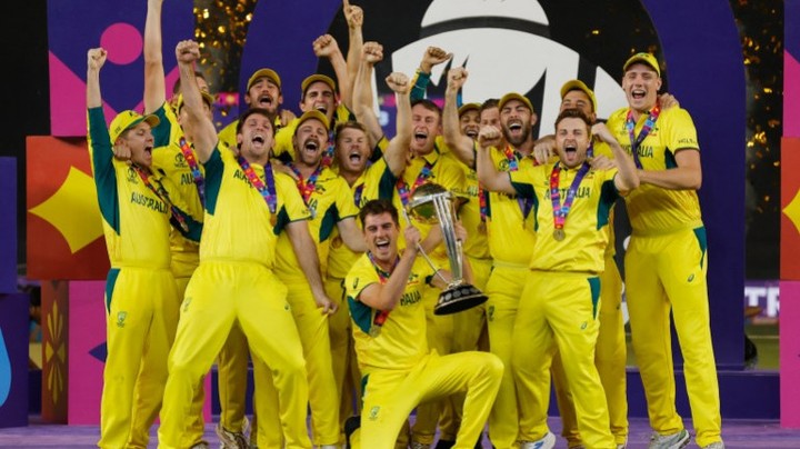 Austrailia beat India to win the 2023 ICC World Cup. A fantastic century by Travis Head and great fielding by the Aussies. They know how to win. Ahmedabad was a sea of blue. Well done Moe Kentucky @kentuckymilkbar The big Ozzie Supporter. The Ozzies were peaking toward the end and are worthy Champions. Well done Austrailia. Back where they Belong#aussies #austrailia #austrailiachampions @cricketworldcup #icccricketworldcup #worldcup #cricket #ahmedabad #india #indiavsaustrailia