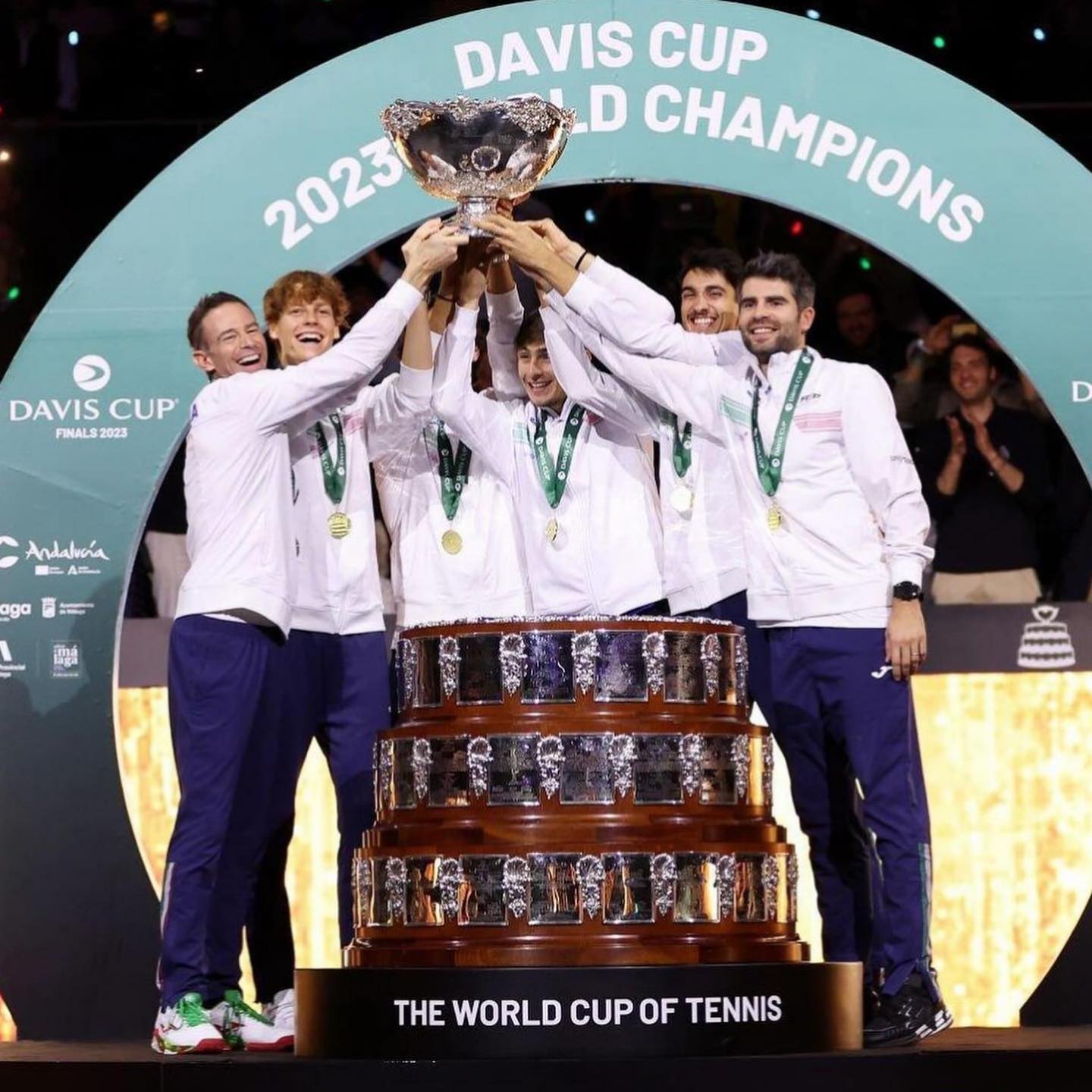 Italy win the Davis Cup. I love the passion of the Davis Cup. Used to watch back in the Agassi days. The USA team was Agassi, Courier, Sampras, Macenroe.Partisan and passionate crowds. Players playing for their countries and teams. Unity and pride. There was lots of controversy about the new format but Davis Cup matches are different and well done Italy and Sinner. That epic semi final with Djokovic will be rememebered. Italy are Champions  #daviscup #tennis #italy #italychampions #palaciodelosdeportes #malaga #spain