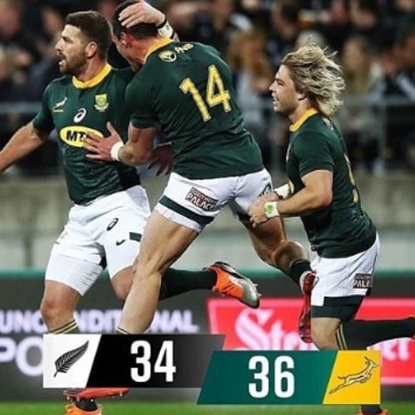 Boks win in New Zealand. Whatta Thing