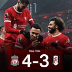 Top win for Liverpool at Anfield. 4-3. Trent with the winner. Good win for Chelsea and Villa draw 2-2. Ollie Watkins with a superb header. But Liverpool made us sweat. 3 points is 3 Points#liverpoolvsfullham #epl #englishpremierleague #anfield #ynwa #lfcfans #liverpoolfans #chelseavsbrighton #astonvillavsbournemouth