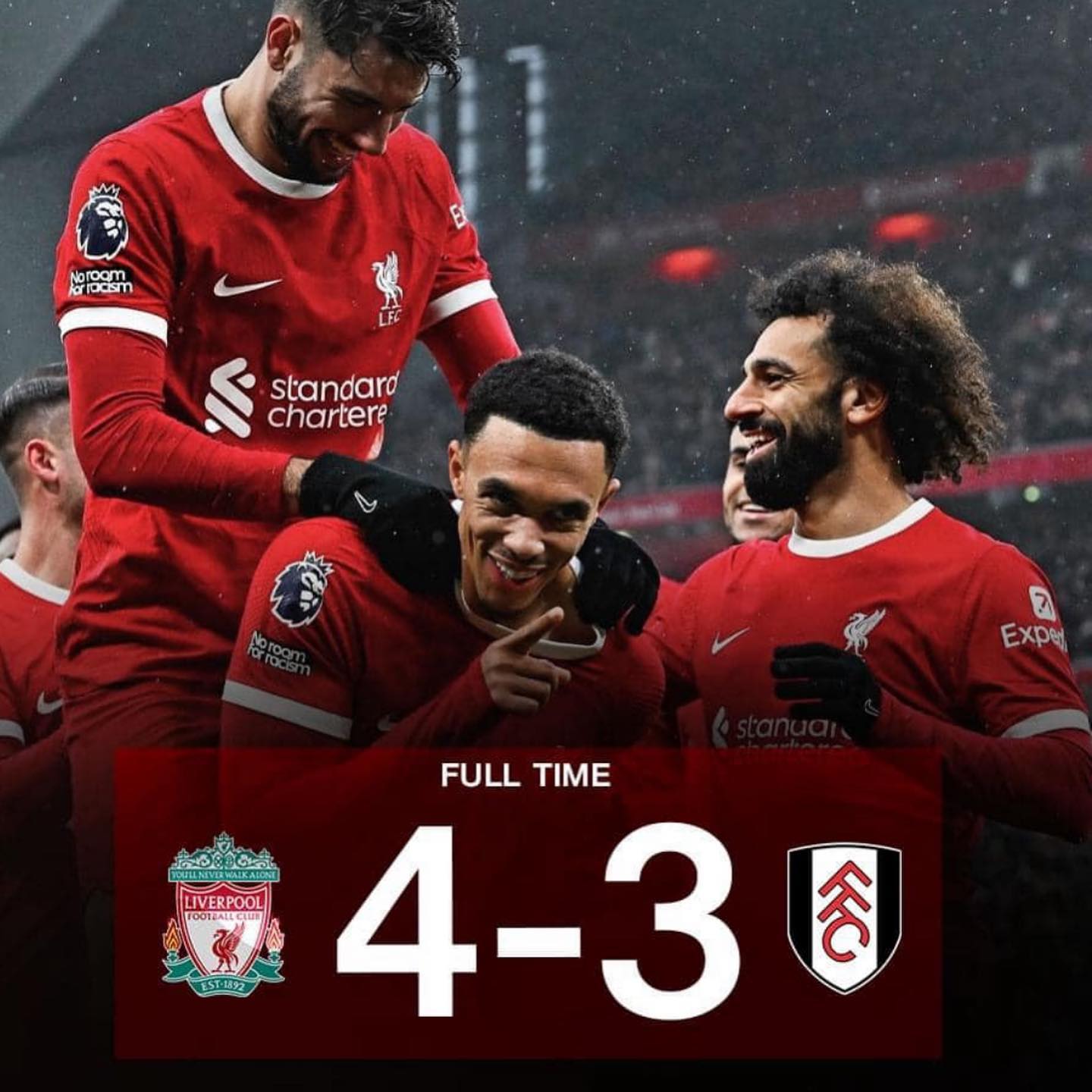 Top win for Liverpool at Anfield. 4-3. Trent with the winner. Good win for Chelsea and Villa draw 2-2. Ollie Watkins with a superb header. But Liverpool made us sweat. 3 points is 3 Points#liverpoolvsfullham #epl #englishpremierleague #anfield #ynwa #lfcfans #liverpoolfans #chelseavsbrighton #astonvillavsbournemouth