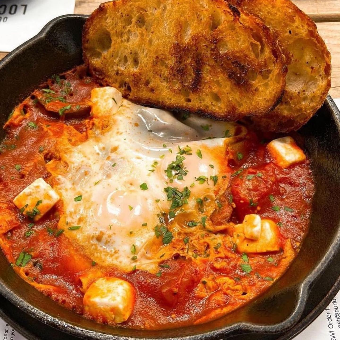 Eggs Shakshuka at @our_local in Kloof Street, Cape Town#breakfast #breakfastideas #eggsshakshuka